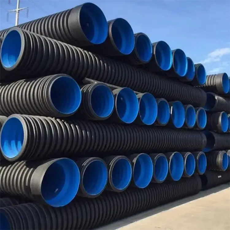 HDPE dubbelväggkorrugerat rör